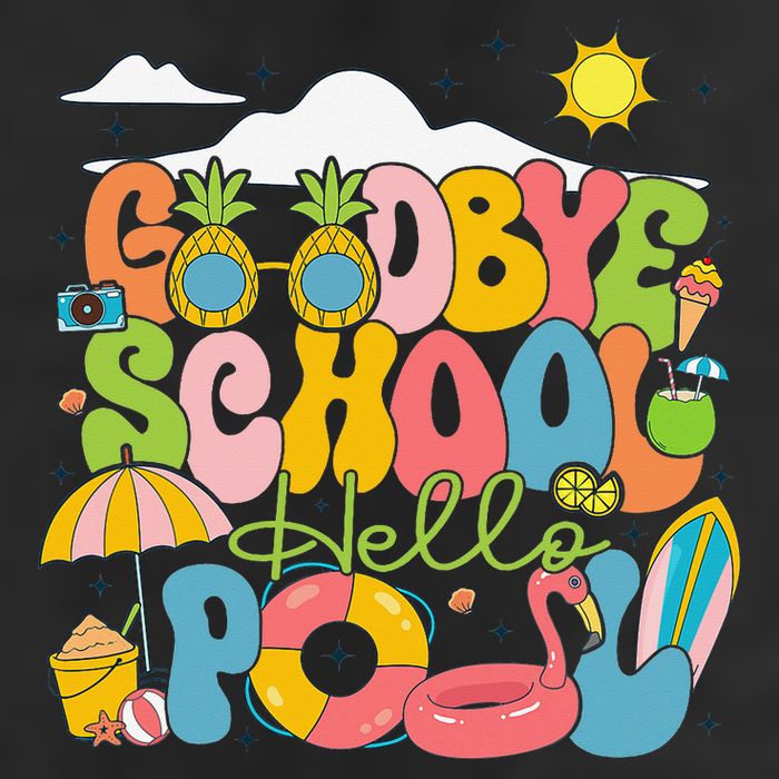 Goodbye School Hello Pool Schools Out For Summer Costume 25L Jumbo Tote