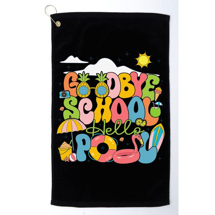 Goodbye School Hello Pool Schools Out For Summer Costume Golf Towel