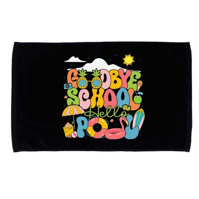Goodbye School Hello Pool Schools Out For Summer Costume Microfiber Hand Towel
