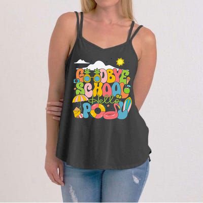 Goodbye School Hello Pool Schools Out For Summer Costume Women's Strappy Tank