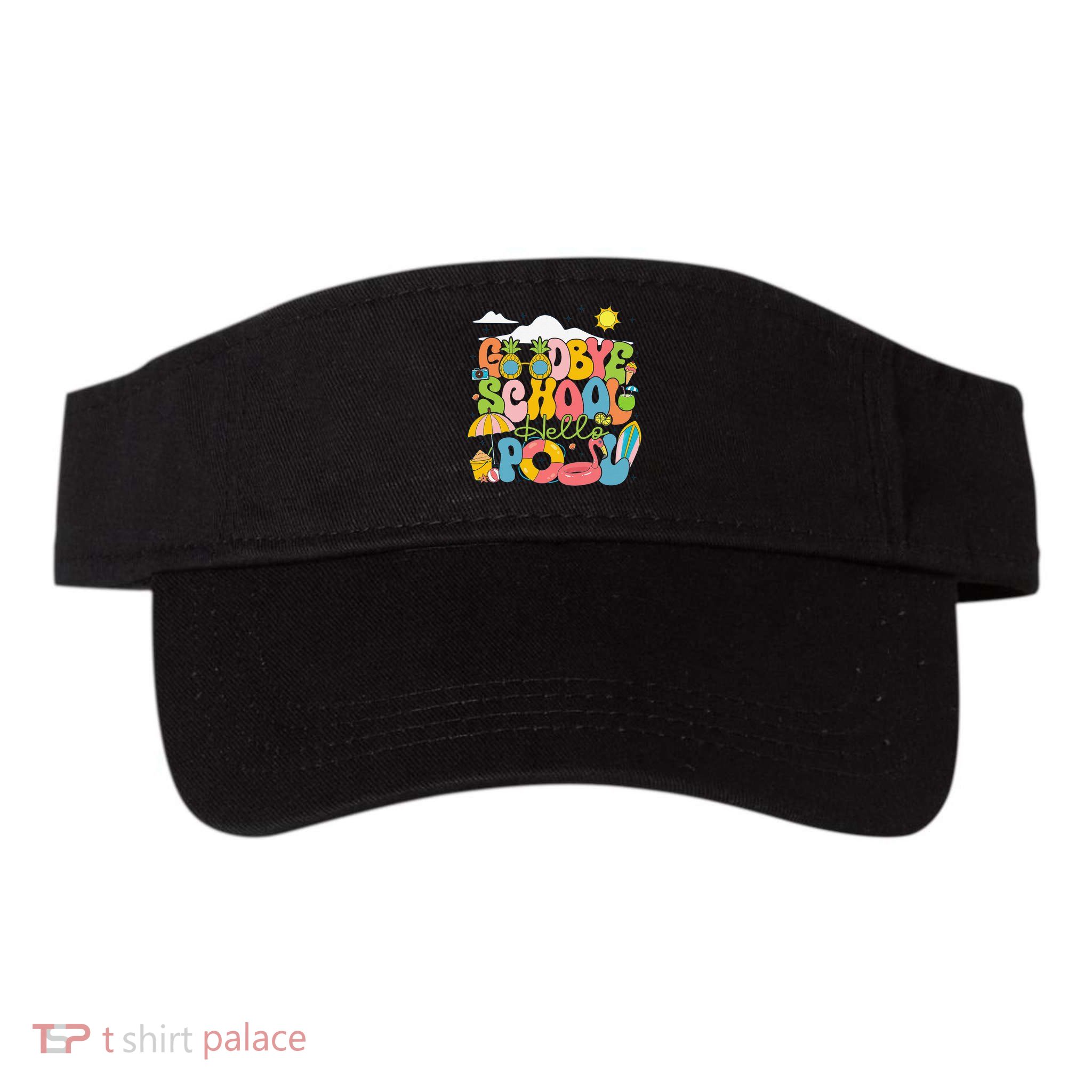 Goodbye School Hello Pool Schools Out For Summer Costume Visor