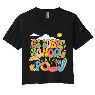 Goodbye School Hello Pool Schools Out For Summer Costume Crop Top