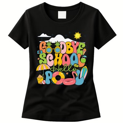 Goodbye School Hello Pool Schools Out For Summer Costume Womens T-Shirt