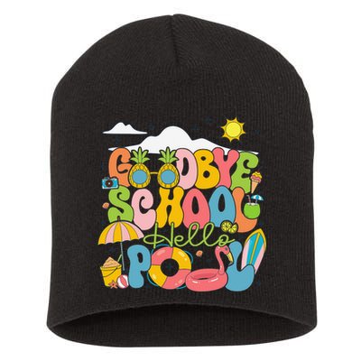 Goodbye School Hello Pool Schools Out For Summer Costume Short Acrylic Beanie