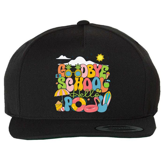 Goodbye School Hello Pool Schools Out For Summer Costume Wool Snapback Cap
