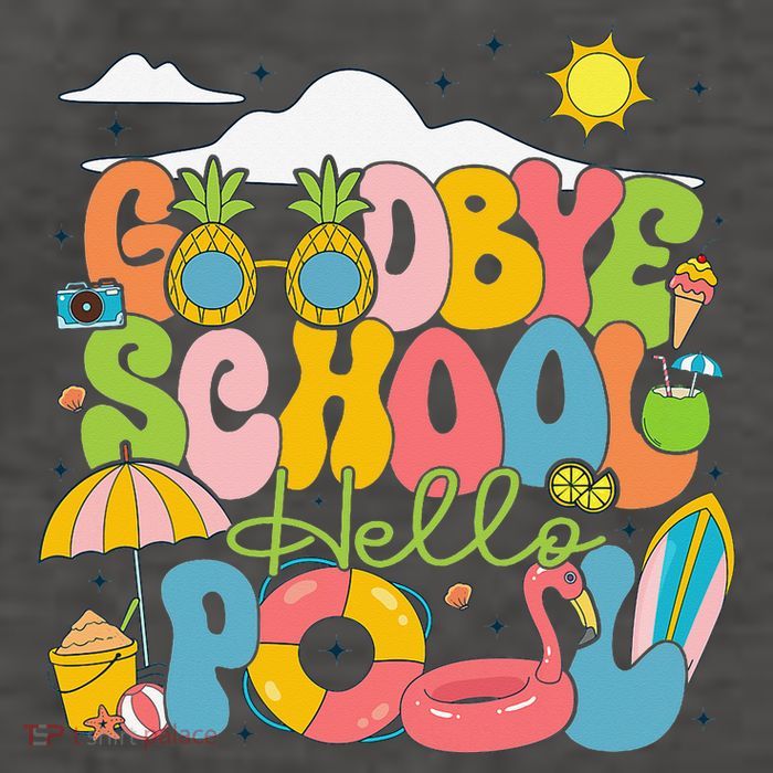 Goodbye School Hello Pool Schools Out For Summer Costume Vector Backpack