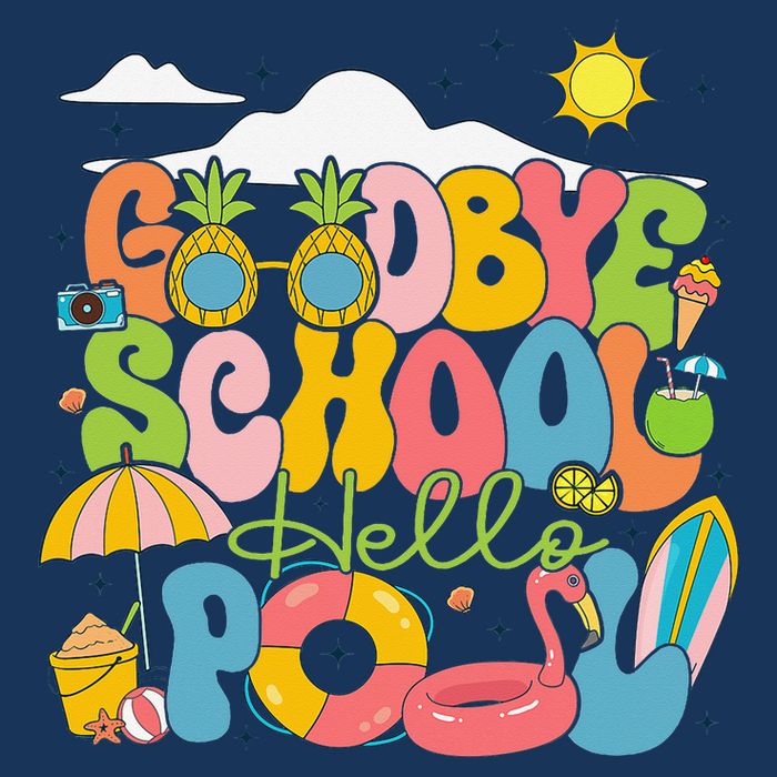 Goodbye School Hello Pool Schools Out For Summer Costume Infant Baby Jersey Bodysuit