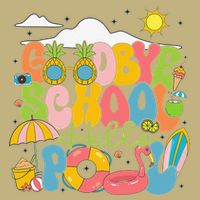 Goodbye School Hello Pool Schools Out For Summer Costume Magnet