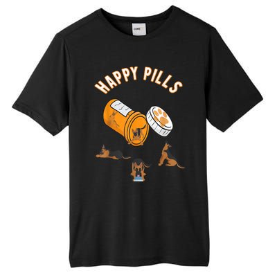 German Shepherd Happy Pills Funny Gifts For Owner Dog GSD Tall Fusion ChromaSoft Performance T-Shirt