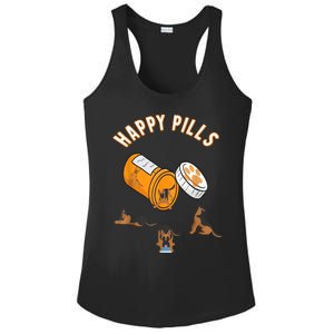 German Shepherd Happy Pills Funny Gifts For Owner Dog GSD Ladies PosiCharge Competitor Racerback Tank