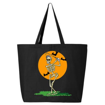 Golfing Skeleton Halloween Golf Halloween Golfer 25L Jumbo Tote