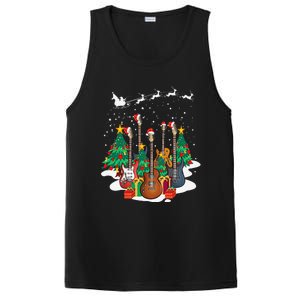 Guitar Santa Hat Christmas Tree Funny Music Loves Xmas Gifts PosiCharge Competitor Tank