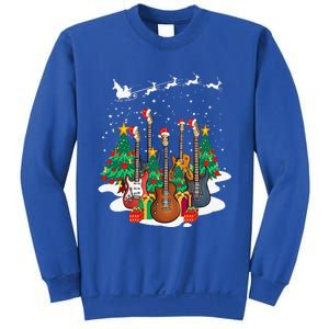 Guitar Santa Hat Christmas Tree Funny Music Loves Xmas Gifts Sweatshirt