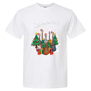 Guitar Santa Hat Christmas Tree Funny Music Loves Xmas Gifts Garment-Dyed Heavyweight T-Shirt