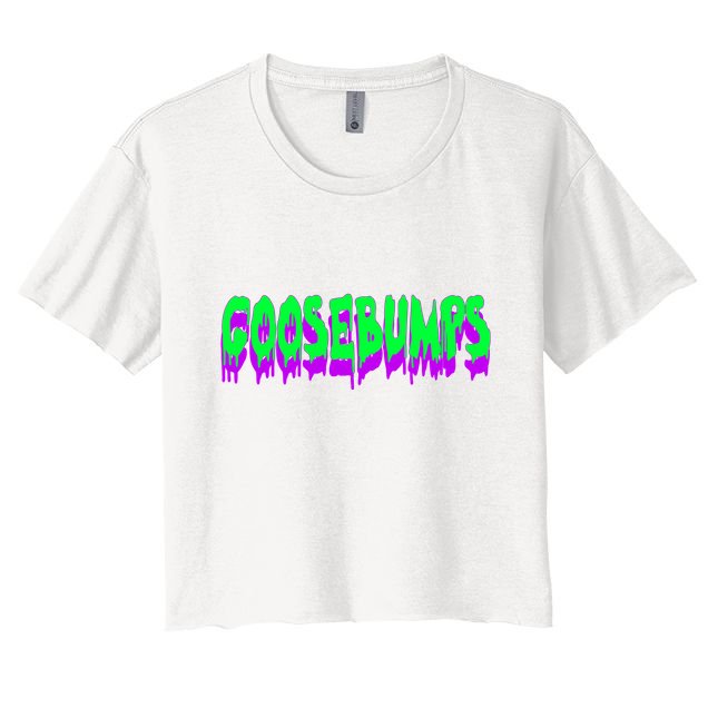 Goosebumps Spooky Halloween Women's Crop Top Tee