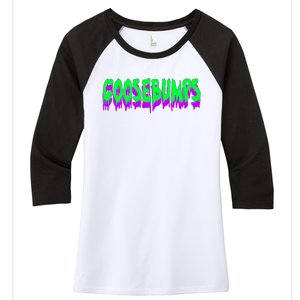 Goosebumps Spooky Halloween Women's Tri-Blend 3/4-Sleeve Raglan Shirt