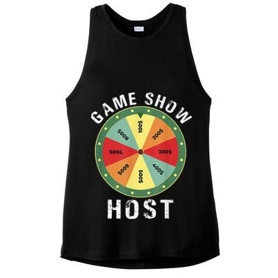 Game Show Host Trivia Board Game Night Questions Vintage Ladies PosiCharge Tri-Blend Wicking Tank