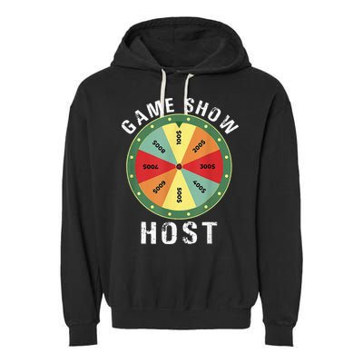 Game Show Host Trivia Board Game Night Questions Vintage Garment-Dyed Fleece Hoodie