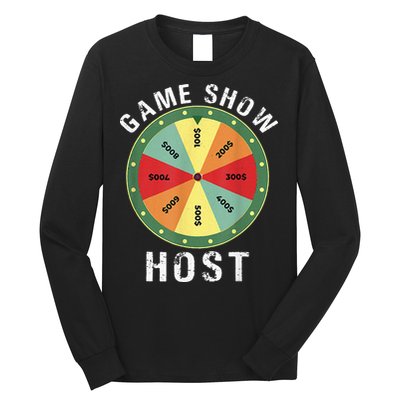 Game Show Host Trivia Board Game Night Questions Vintage Long Sleeve Shirt