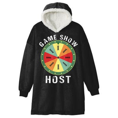 Game Show Host Trivia Board Game Night Questions Vintage Hooded Wearable Blanket