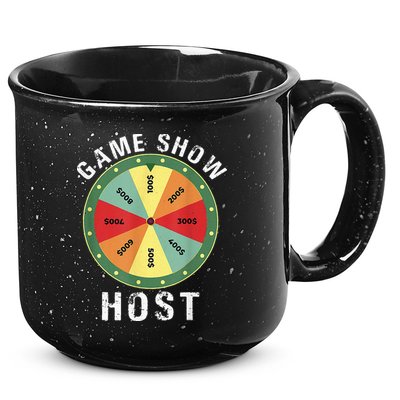 Game Show Host Trivia Board Game Night Questions Vintage 15oz Campfire Ceramic Mug