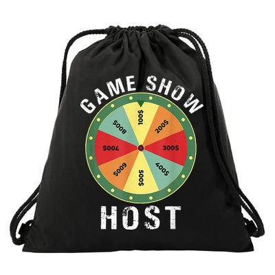 Game Show Host Trivia Board Game Night Questions Vintage Drawstring Bag