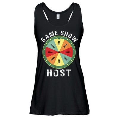 Game Show Host Trivia Board Game Night Questions Vintage Ladies Essential Flowy Tank