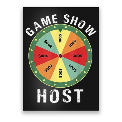 Game Show Host Trivia Board Game Night Questions Vintage Poster