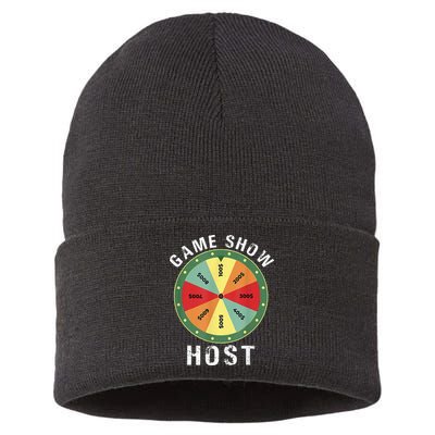 Game Show Host Trivia Board Game Night Questions Vintage Sustainable Knit Beanie