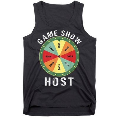 Game Show Host Trivia Board Game Night Questions Vintage Tank Top