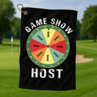 Game Show Host Trivia Board Game Night Questions Vintage Golf Towel