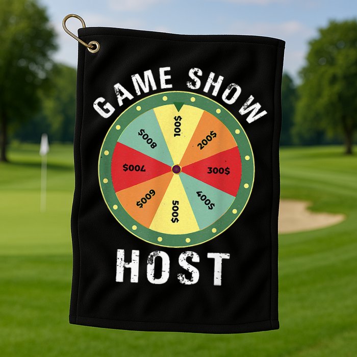 Game Show Host Trivia Board Game Night Questions Vintage Golf Towel