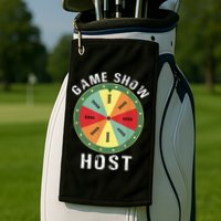 Game Show Host Trivia Board Game Night Questions Vintage Golf Towel