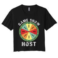Game Show Host Trivia Board Game Night Questions Vintage Crop Top