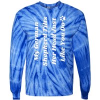 German Shepherd Head Tilt Funny Tie-Dye Long Sleeve Shirt