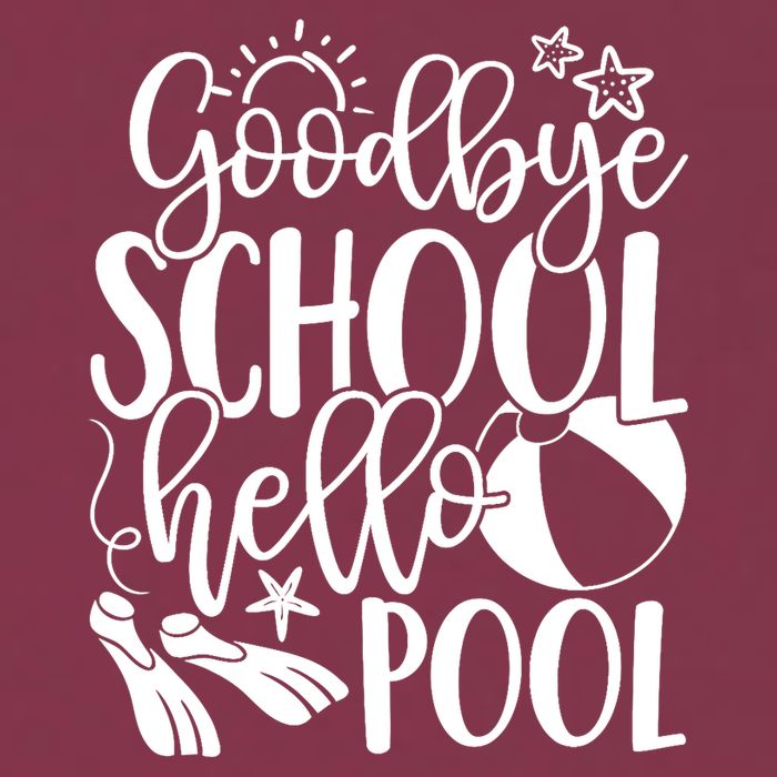 Goodbye School Hello Pool Summer Last Day Of School 16oz Travel Tumbler