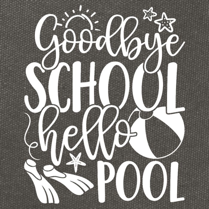 Goodbye School Hello Pool Summer Last Day Of School Cotton Canvas Backpack