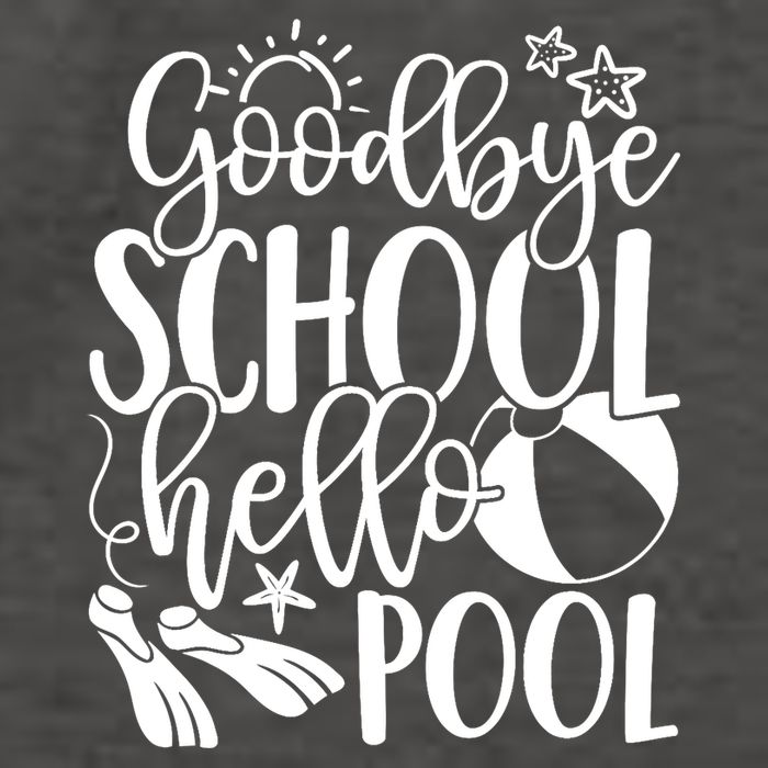 Goodbye School Hello Pool Summer Last Day Of School Vector Backpack