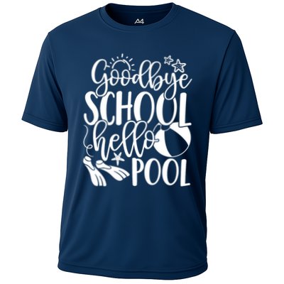 Goodbye School Hello Pool Summer Last Day Of School Performance Shirt