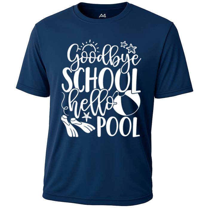 Goodbye School Hello Pool Summer Last Day Of School Performance Shirt
