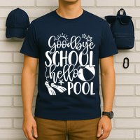 Goodbye School Hello Pool Summer Last Day Of School T-Shirt