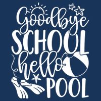 Goodbye School Hello Pool Summer Last Day Of School Drawstring Bag