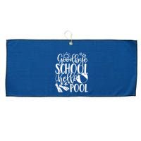 Goodbye School Hello Pool Summer Last Day Of School Large Microfiber Waffle Golf Towel