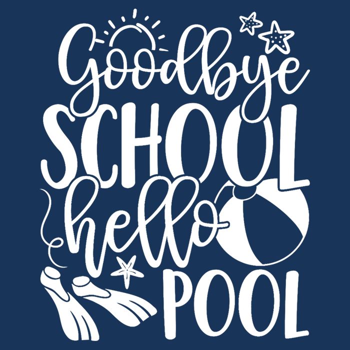 Goodbye School Hello Pool Summer Last Day Of School Cooling Performance Long Sleeve Crew