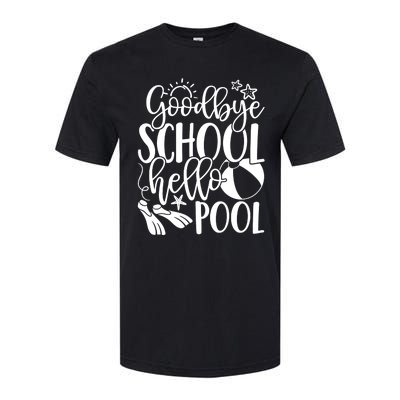 Goodbye School Hello Pool Summer Last Day Of School Softstyle CVC T-Shirt