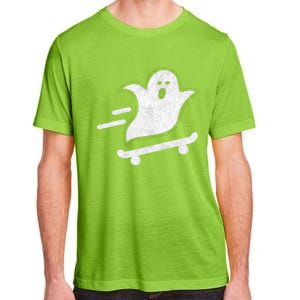 Ghost Skate Halloween Skateboarding Spooky Skateboard Funny Cute Gift Adult ChromaSoft Performance T-Shirt