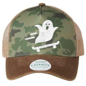 Ghost Skate Halloween Skateboarding Spooky Skateboard Funny Cute Gift Legacy Tie Dye Trucker Hat