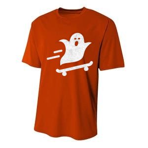 Ghost Skate Halloween Skateboarding Spooky Skateboard Funny Cute Gift Performance Sprint T-Shirt