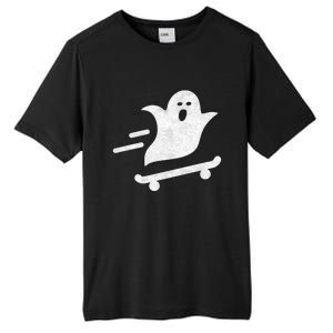 Ghost Skate Halloween Skateboarding Spooky Skateboard Funny Cute Gift Tall Fusion ChromaSoft Performance T-Shirt