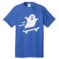 Ghost Skate Halloween Skateboarding Spooky Skateboard Funny Cute Gift Tall T-Shirt